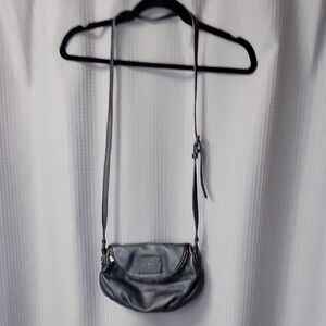 Small Marc Jacobs Black Leather Satchel Cross Body Purse
